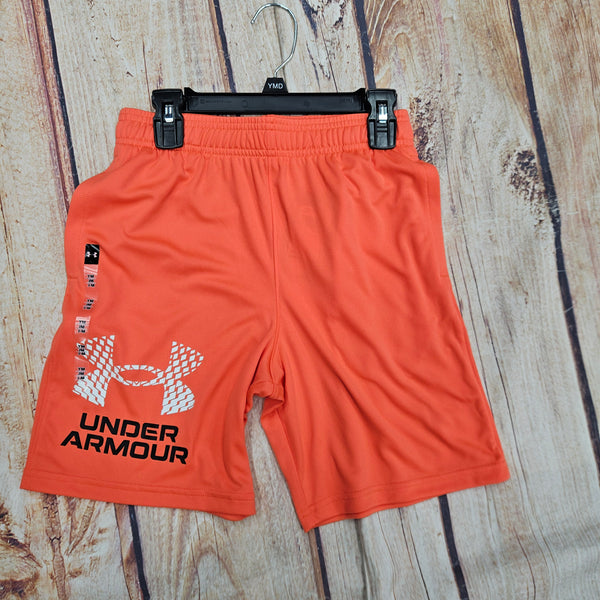 UA BOYS TECH LOGO SHORTS ORANGE 1383333