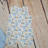 LITTLE ME TRUCKS 2 PACK ROMPER SET