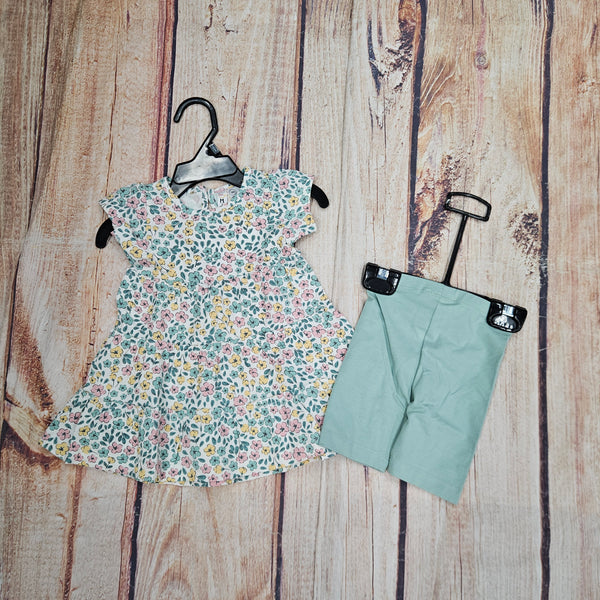CR KIDS FLORAL TIER TUNIC W/SHORTS