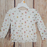 LITTLE ME GREEN JUMPER W/ FLORAL SHIRT