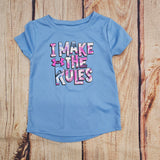 UA I MAKE THE RULES BLUE TEE