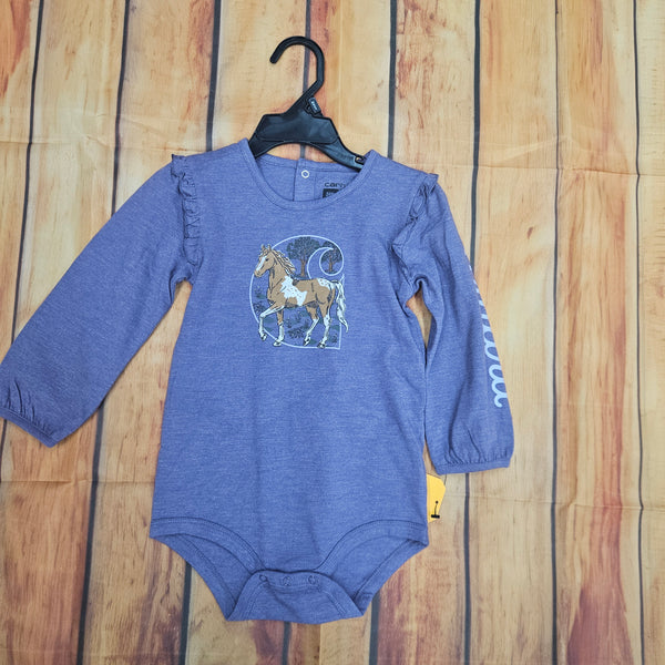 CARHARRT L/S HORSE BODYSUIT DK. PURPLE CA7223-VA3H-LN1