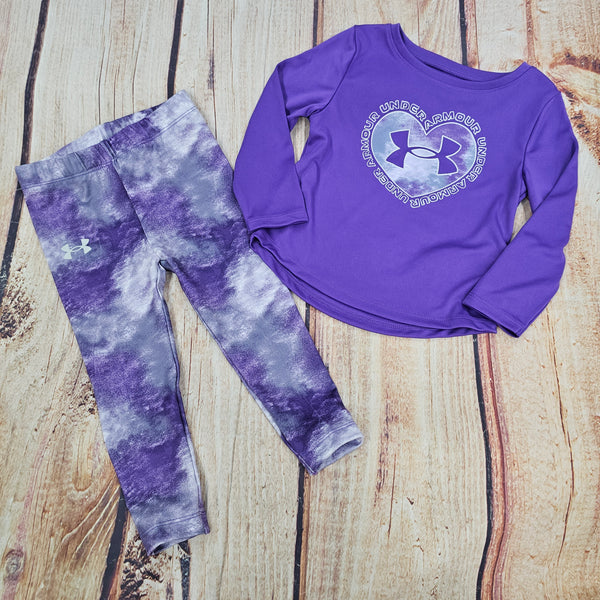 UNDER ARMOUR GIRLS PURPLE SET