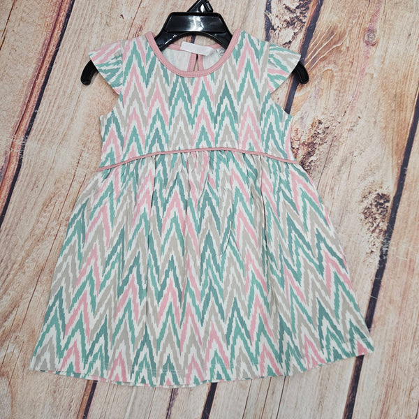 CR SPOTRS CHEVRON CAP SLEEVE DRESS