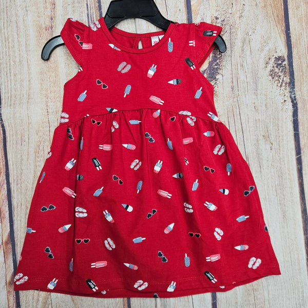 CR KIDS GIRLS SUMMER RED DRESS 15046DMUL