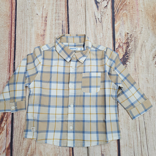 MAYORAL BOYS CHECKERED SHIRT L/S