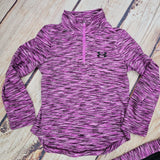 UNDER ARMOUR GIRLS TWISTED 1/4 ZIP 2 PCS SET VIVID MAGENTA 697