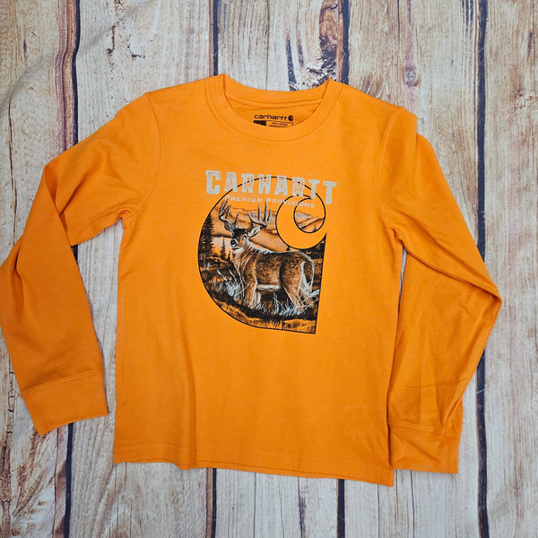 CARHARTT "C" DEER LONG SLEEVE ORANGE