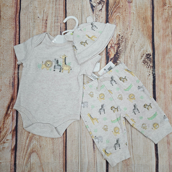 LITTLE ME JUNGLE BODY SUIT SET LC817035N