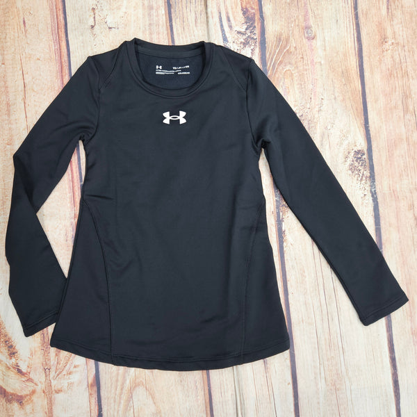 UNDER ARMOUR GIRLS COLD GEAR CREW NECK LS BLACK 1366065