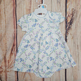 LITTLE ME TRELLIS BLUE FLORAL DRESS SET