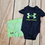 UNDER ARMOUR BOYS TECH PRINT SHORT SLEEVE SHORT SET