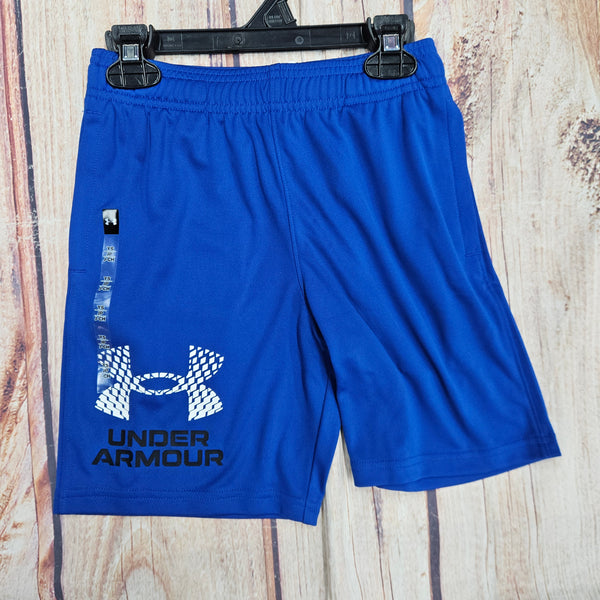 UA BOYS TECH LOGO SHORTS ROYAL BLUE 1383333