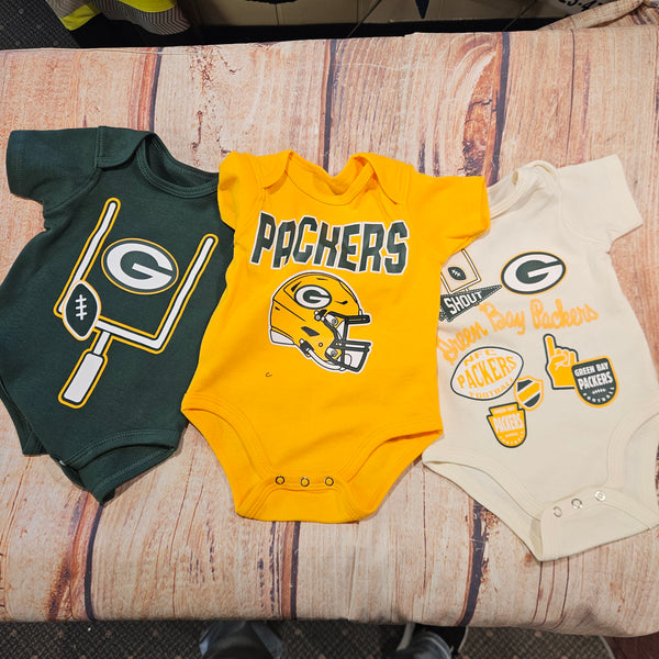 OUTER STUFF 3 PK GREEN BAY PACKER CREEPER 9K1N1SDZ5