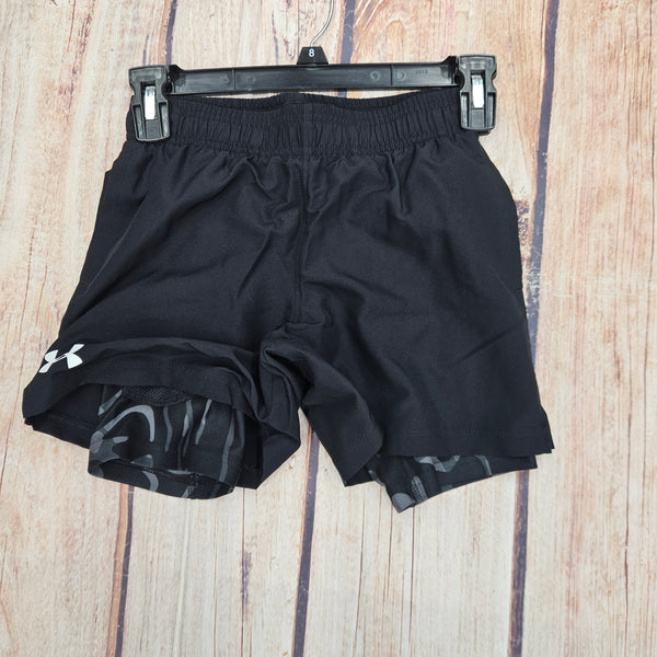 UNDER ARMOUR TECH LOGO WOVEN 2 IN 1 SHORTS BLACK 1383342