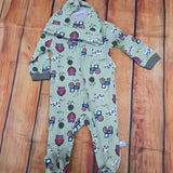 CUTIE PIE BABY FARM BOY COVERALL SET GREEN HG2100005