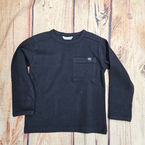 MAYORAL L/S T-SHIRT HENLEY NAVY 4082