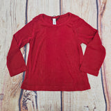 ML KIDS LONG SLEEVE RED TOP