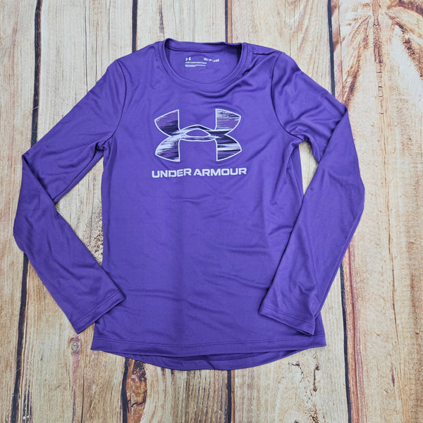 UA TECH LS PRINT FILL PURPLE -1373144