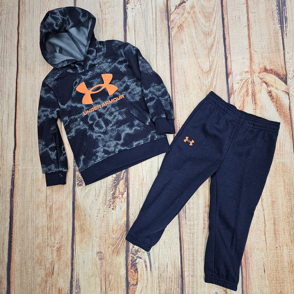 UNDER ARMOUR RIVAL TIDE SHIFT 2PC HOODIE SET MIDNIGHT BLUE 413