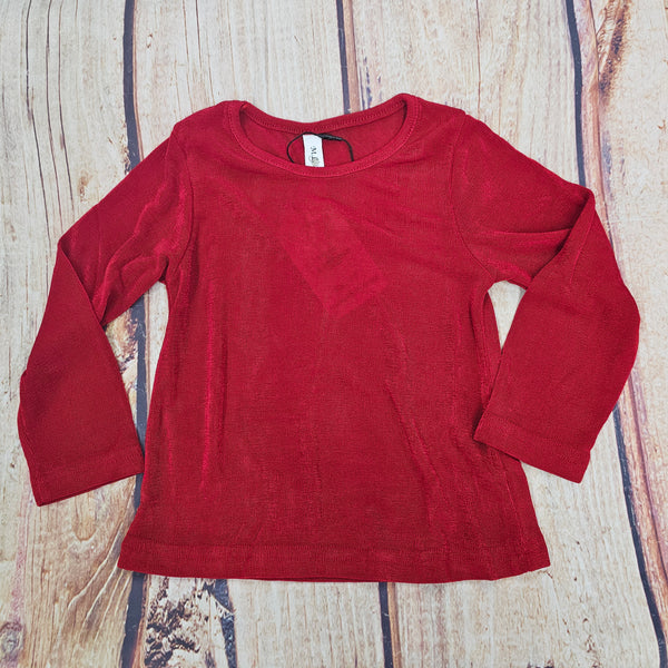 ML KIDS LONG SLEEVE RED TOP