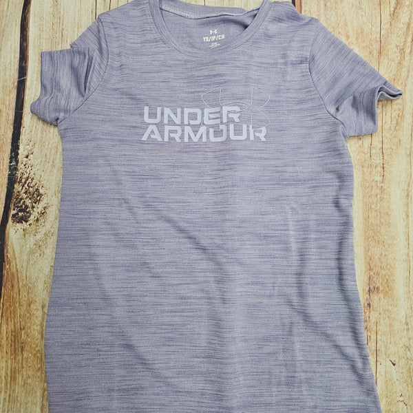 UNDER ARMOUR GIRL TECH TWIST WDMK LOGO SS PURPLE 1386858