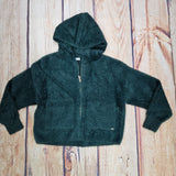 MAYORAL DARK GREEN FUR ZIP UP HOODED