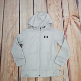 UNDER ARMOUR BOYS FLEECE FZ GRY HODDED ZIP UP1373541