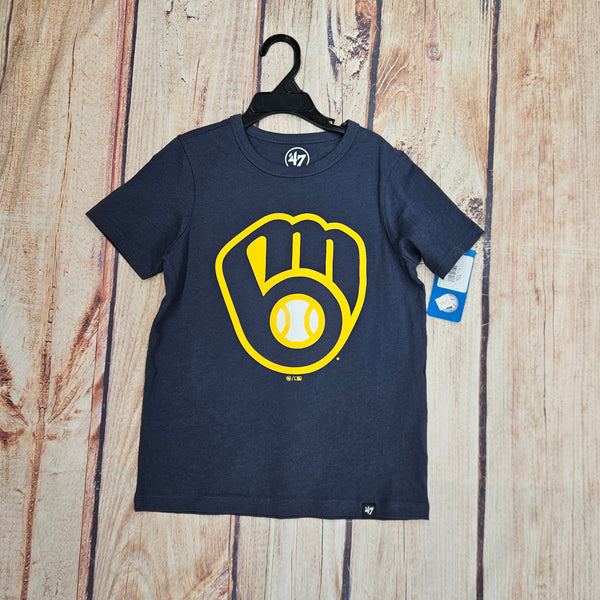 47 BRAND MILWAUKEE BREWERS ATLAS BLUE SS FRANKLIN TEE 696308