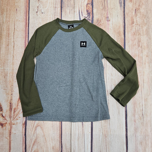 UNDER ARMOUR THERMAL LONG SLEEVE GREY/GREEN 021