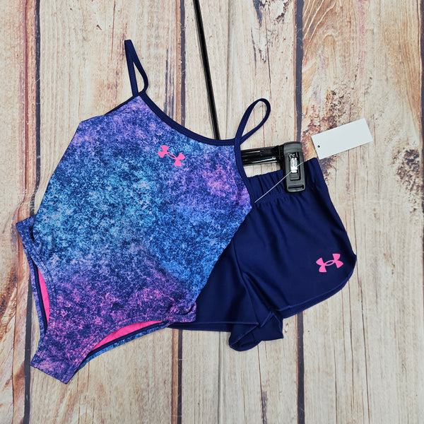 UA 2 PIECE DEEP PURPLE SWIM SUIT WITH SHORTS