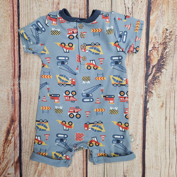 RUGGED BEAR CONSTRUCTION ROMPER BLUE