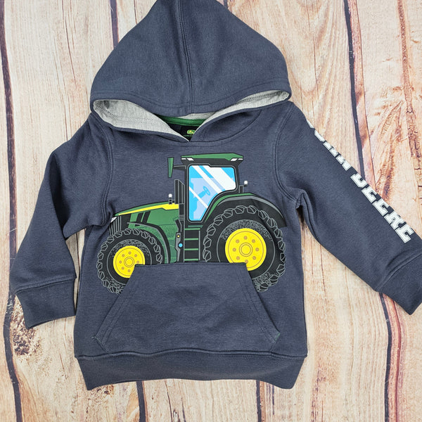 JOHN DEERE TRACTOR HOODIE OMBRE BLUE LT HTR GRAY J4J571BT