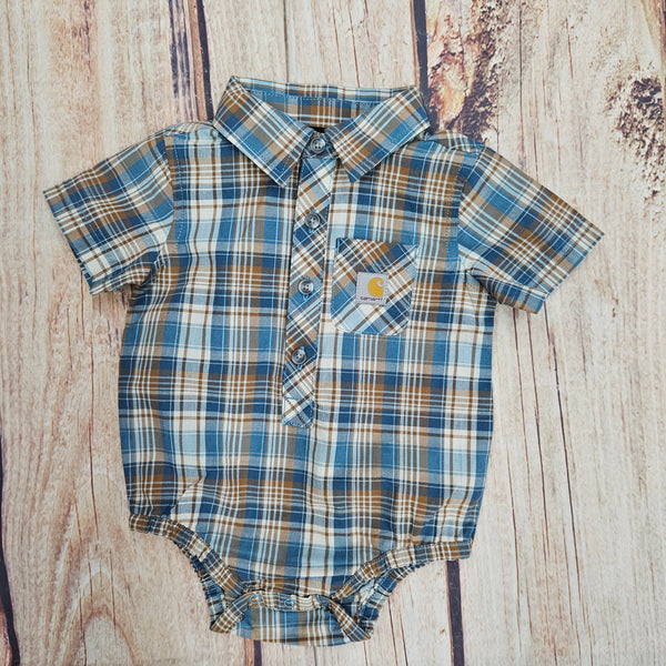 CARHARTT SS PLAID WOVEN BODYSUIT CE8207