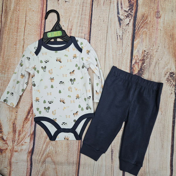 CLEARANCE JOHN DEERE FARMLAND 2 PIECE SET