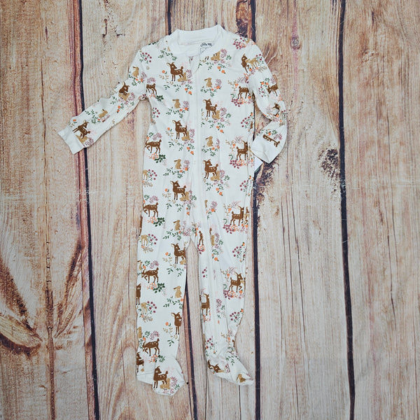 LITTLE ME ZIP FRONT FOOTIES LS6163041-L659-1222