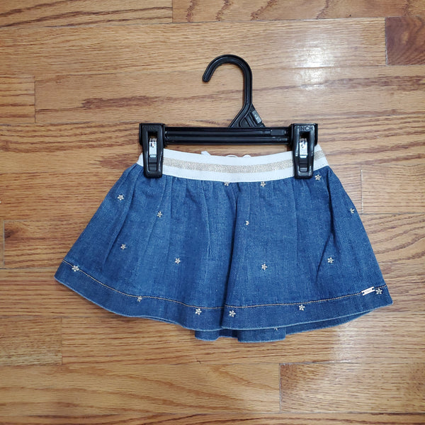 Mayoral Denim Skirt with Gold