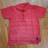 Up Baby Red Distressed Polo