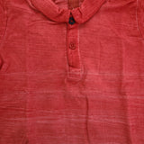 Up Baby Red Distressed Polo