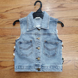 ML Kids Sequins Back Denim Vest