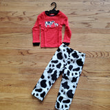 Levert Red & Cow Print Pajamas