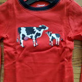 Levert Red & Cow Print Pajamas