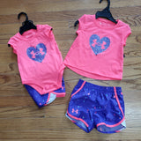 UA Speckle Heart 2Pc Set