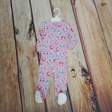Little Me Owl Zip Front Onesie