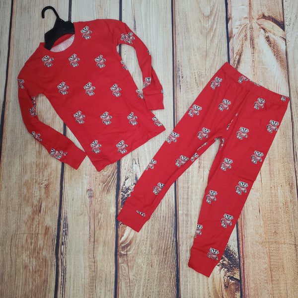 WES AND WILLY BUCKY PRINT 2PC PJ SET
