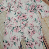 CLEARANCE LITTLE ME DREAM FLORAL PINK FOOTIE