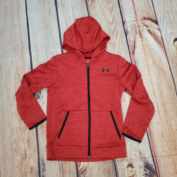 UA Youth Armour Fleece Full Zip-Red