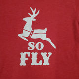 So Fly Red Reindeer Tee