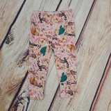 UP BABY PINK FOREST ANIMAL PANTS