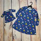 LEVERET BUTTERFLY DRESS WITH MATCHING DOLL SET